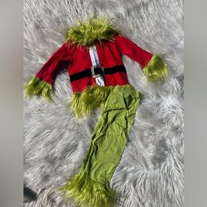 Festive Red and Green Kids Costume Set
